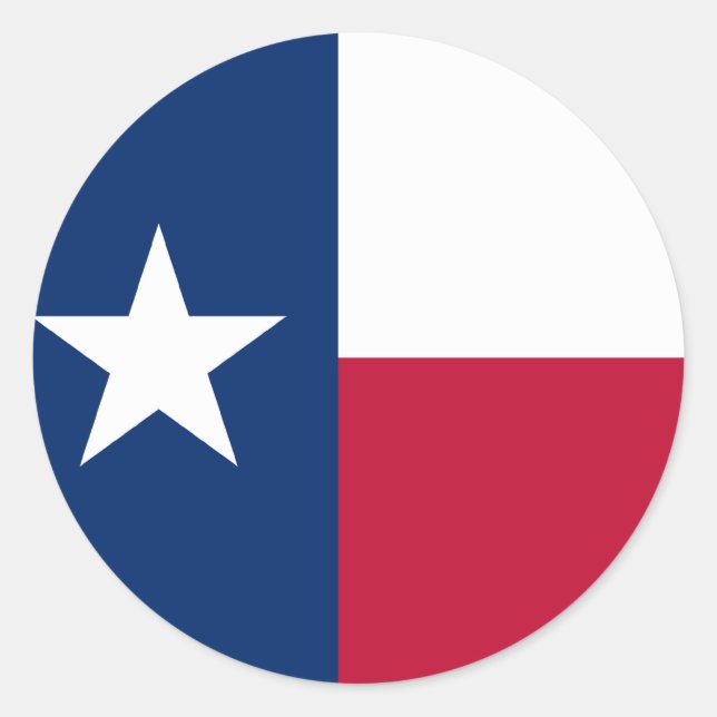 Sticker Rond Drapeau Texas rond (Devant)
