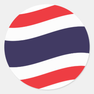 Sticker Rond Drapeau thaïlandais