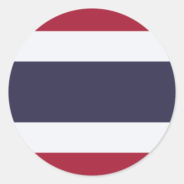 Sticker Rond Drapeau thaïlandais, Drapeau thaïlandais (Devant)