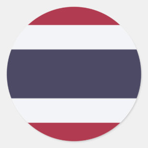 Sticker Rond Drapeau thaïlandais, Drapeau thaïlandais