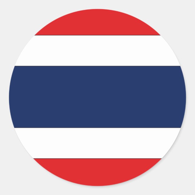 Sticker Rond Drapeau Thaïlande (Devant)