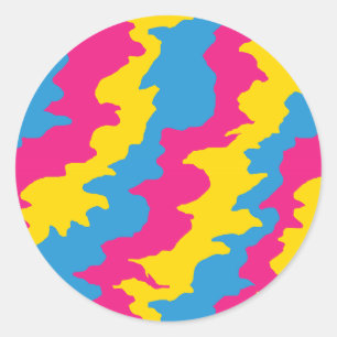 Sticker Rond Drapeau transexuel Motifs