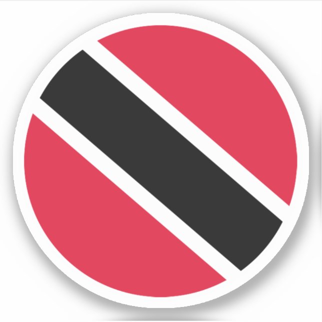 Sticker rond Drapeau Trinité-et-Tobago (Devant)