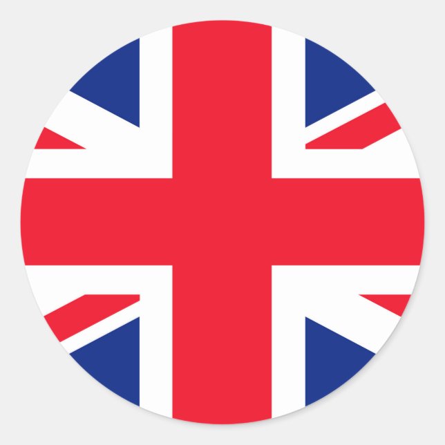 Sticker Rond Drapeau Union Jack du Royaume-Uni (Devant)