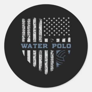 Sticker Rond Drapeau Usa Polo