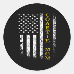 Sticker Rond Drapeau Uscg Coastie de la Garde côtière américain