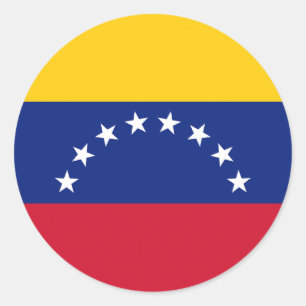 Sticker Rond Drapeau Venezuela