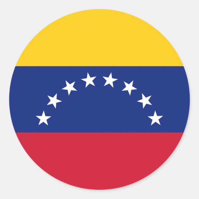 Sticker Rond Drapeau Venezuela (Devant)