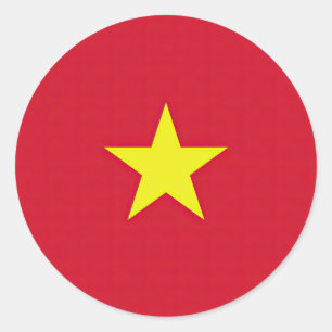 Sticker Rond Drapeau Vietnam