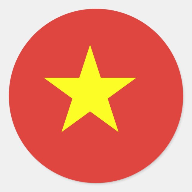 Sticker Rond Drapeau vietnamien (Devant)