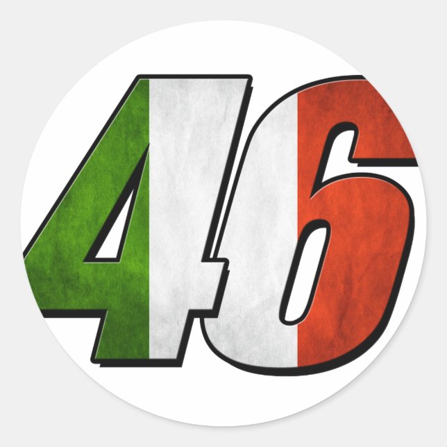 Sticker Rond Drapeau VR46 (Devant)