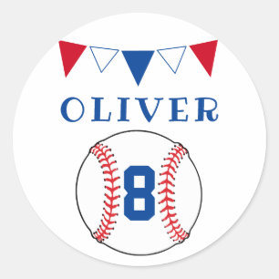 Sticker Rond Drapeaux de baseball Ball Bunting Anniversaire de