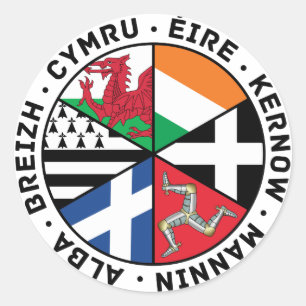 Sticker Rond Drapeaux des nations celtes