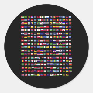 Sticker Rond Drapeaux Des Pays Du Monde 287 Drapeau Inter