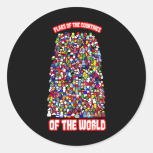 Sticker Rond Drapeaux Des Pays Du Monde International