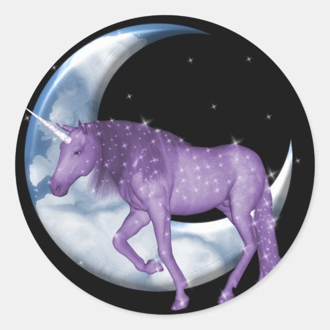 Sticker Rond Dream Time Unicorn (Devant)