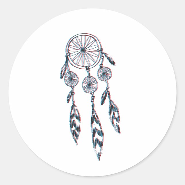 Sticker Rond Dreamcatcher unique (Devant)