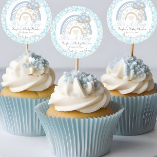 Sticker Rond Dreaming Blue C'est un Baby shower garçon