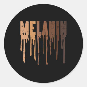 Sticker Rond Drippin Melanin Black History Pride Black Lives Bl