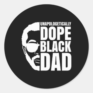 Sticker Rond Drogue Black Papa Afro American African Fête des p