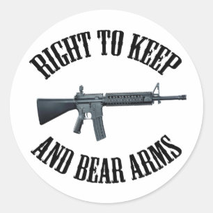 Sticker Rond Droit de garder et soutenir les bras AR-15
