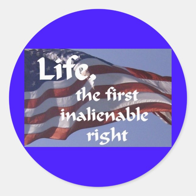 Sticker Rond Droit inaliénable (Devant)