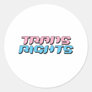 Sticker Rond Droits des Trans