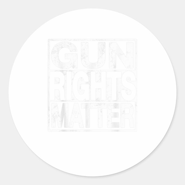 Sticker Rond Droits sur les armes Pro Gun 2e amendement (Devant)
