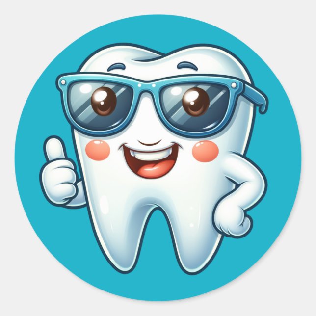 Sticker Rond Drôle (Devant)