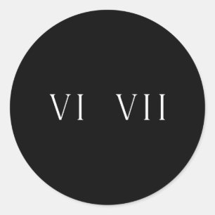 Sticker Rond Drôle 67 Mème Chiffres Romains Histoire Étudiant A