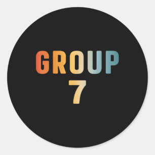 Sticker Rond Drôle 67 Mème Six Sept Numéro 6 Et 7 Groupe 7 Bra