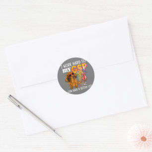 Sticker Rond Drôle Allemand Raccourci Pointeur Cadeaux GSP Love
