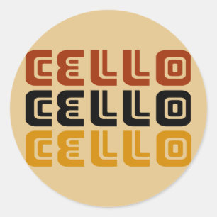 Sticker Rond Drôle cadeau Cello Trio
