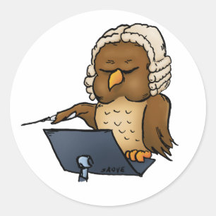 Sticker Rond Drôle Chouette