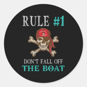Sticker Rond Drôle Citation Pirate Tampa Gasparilla Crossbones