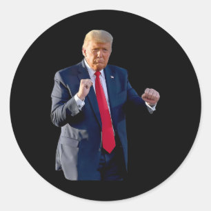 Sticker Rond Drôle Danse Trump Dansant Comme Un Felon Vote Trum