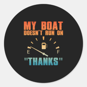 Sticker Rond Drôle d'art de bateau pour hommes femmes embarcati