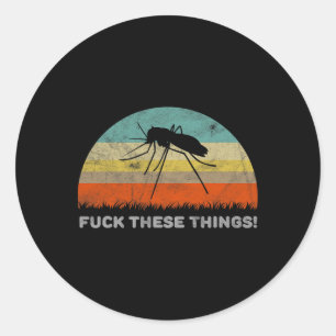 Sticker Rond Drôle de choses moustique