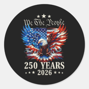 Sticker Rond Drôle de Jour de l'Indépendance 4 juillet 1776-202