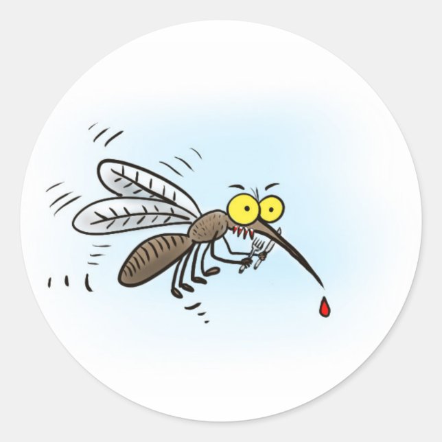 Sticker Rond Drôle dessin animé sur les moustiques.jpg (Devant)