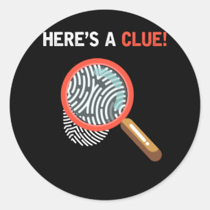 Sticker Rond Drôle Detective Crime Investigation Drama Book