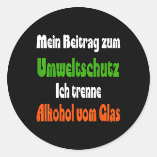 Sticker Rond Drôle Dit Pour La Protection De l'environnement, L