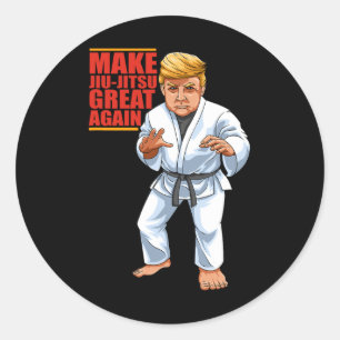 Sticker Rond Drôle Donald Trump Républicain - Jiu-jitsu Et Bjj