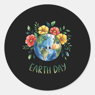 Sticker Rond Drôle Faire Jour des terres chaque jour mignonne J