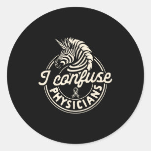 Sticker Rond Drôle Fier Rare Maladie Guerrier Cadeau Rare Malad