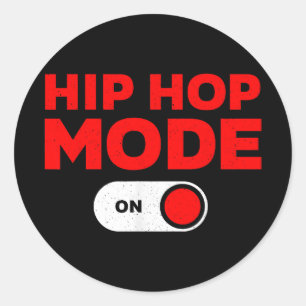 Sticker Rond Drôle Hip hop Design pour hommes femmes 90s Hip ho