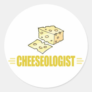 Sticker Rond Drôle J'adore Le Fromage
