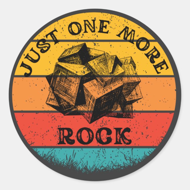 Sticker Rond Drôle Juste Une Autre Géologie Rock (Devant)