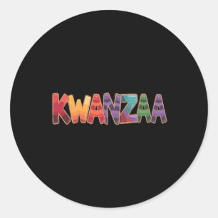 Sticker Rond Drôle Kwanzaa Africain Pour N'Importe Quelle Occas