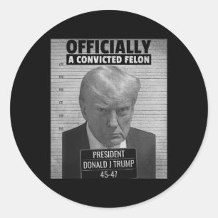 Sticker Rond Drôle Le président Trump est officiellement un dél